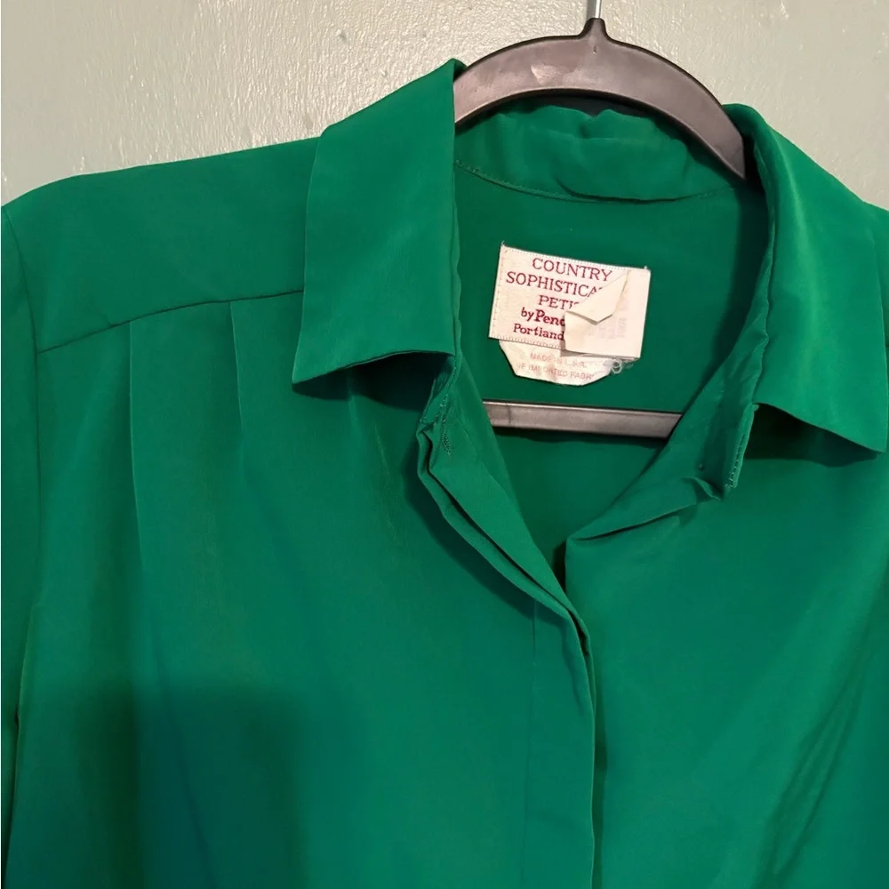 Pendleton Vibrant Green Blouse - Picture 2 of 6
